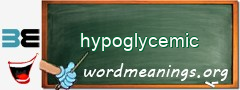 WordMeaning blackboard for hypoglycemic